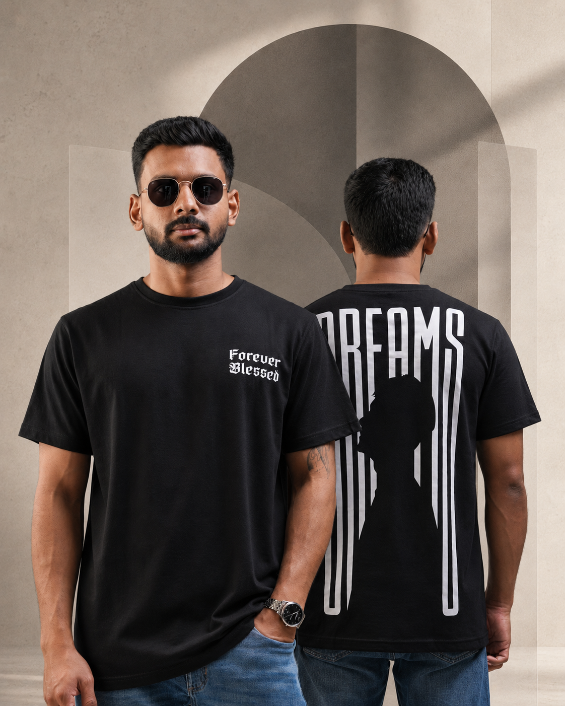 Black Eternal Dreams Oversized T-Shirt