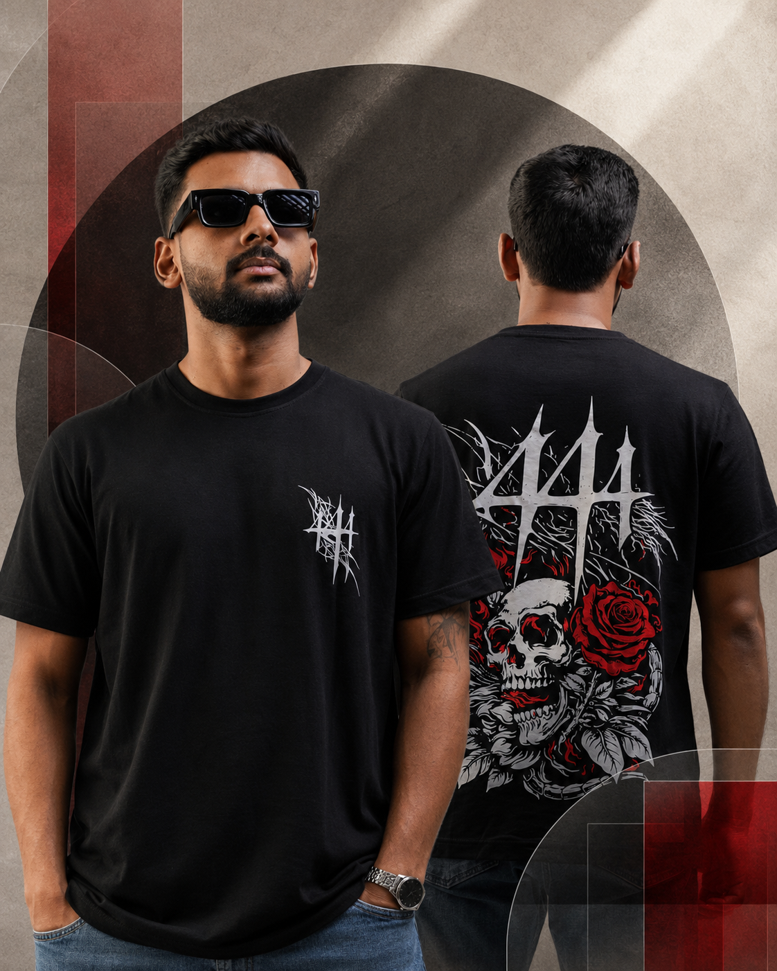 Crimson Rose Oversized T-Shirt