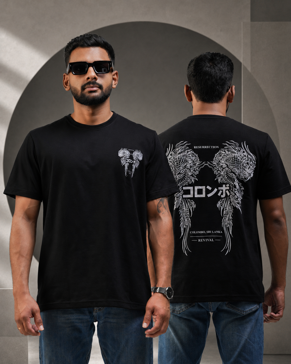 Twin Dragon Revival Oversized T-Shirt