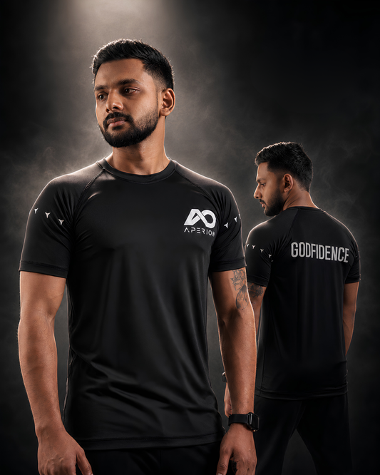 Godfidence Black Athletic T-Shirt