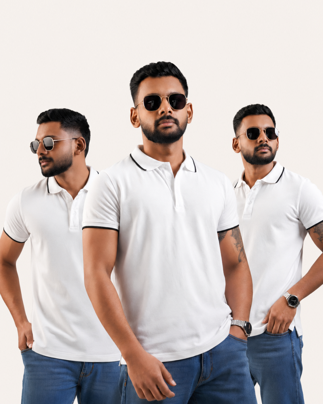 White Slim-Fit Polo